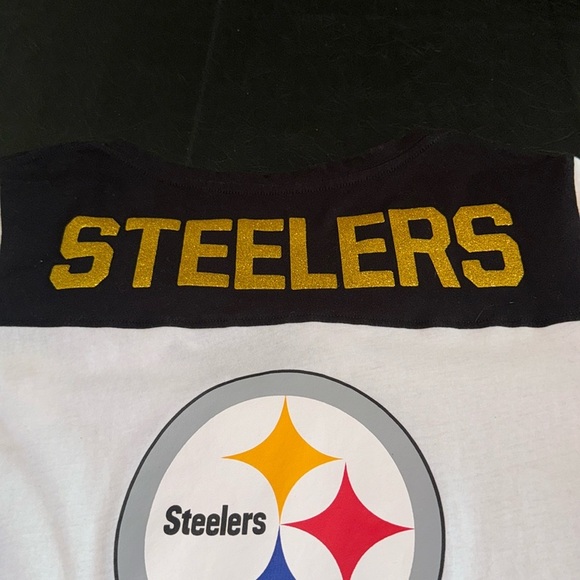 NFL Women's White and Black Lace-Up Tee - Picture 8 of 9